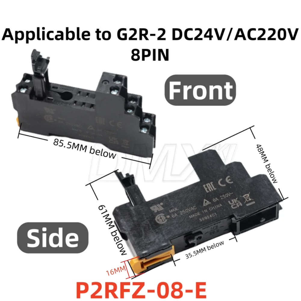 10 piezas/lote de relés de conversión originales G2R-1-S(S) 10A 24VDC12VDC de 5 pines, juego de relés de conversión P2RFZ-05-E 05 Base