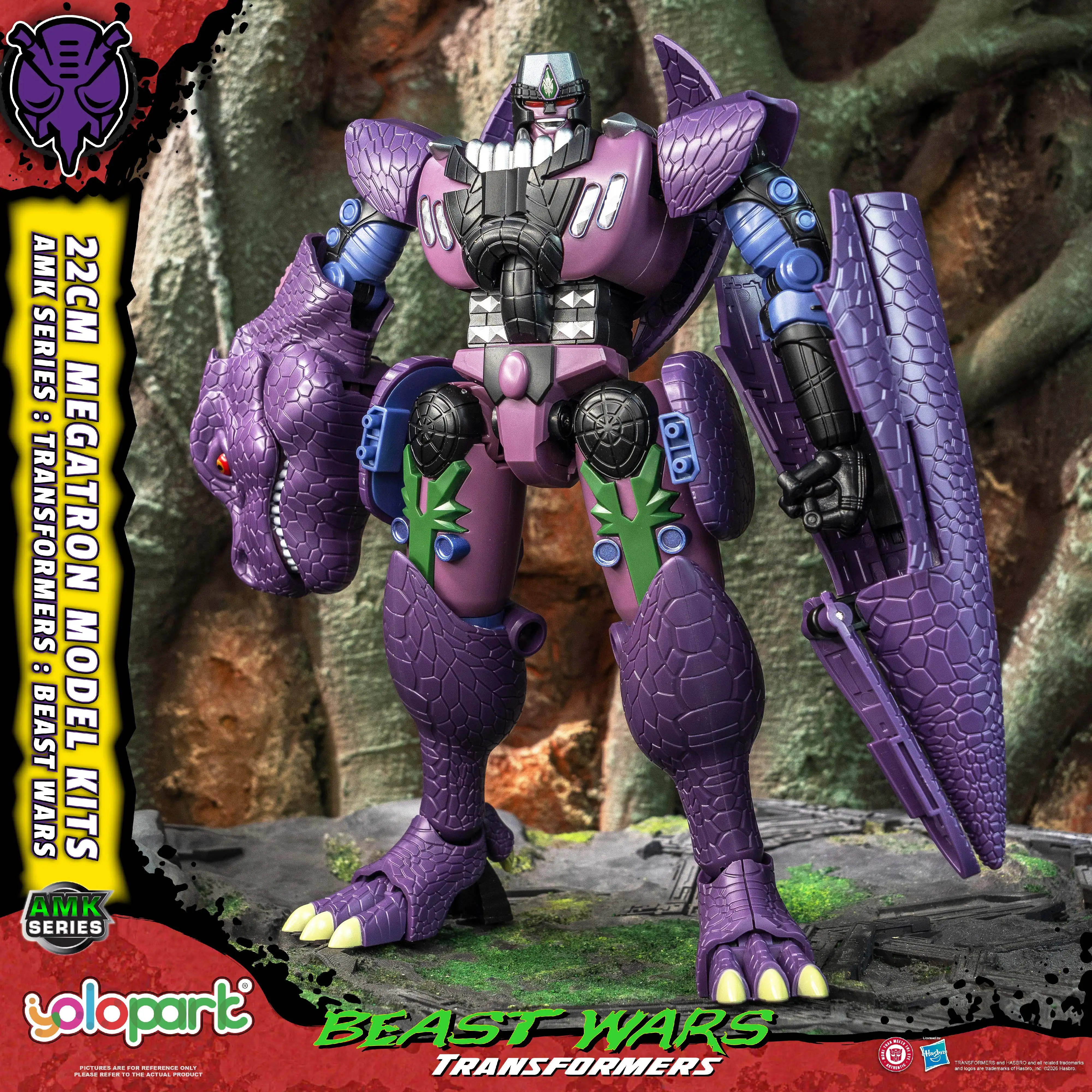 Yolopark Transfomer 22cm Serie AMK BEAST WARS Megatron Kit de Modelo Figura de Juguete