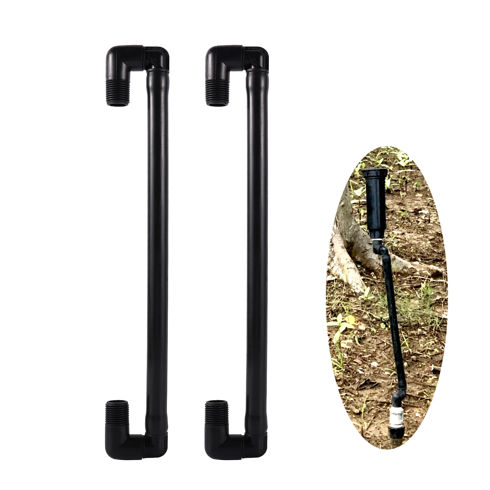 5/10 Uds 34cm aspersor giratorio extender conector Universal Popup aspersores elevador jardín riego de césped 1/2 "3/4" rosca macho
