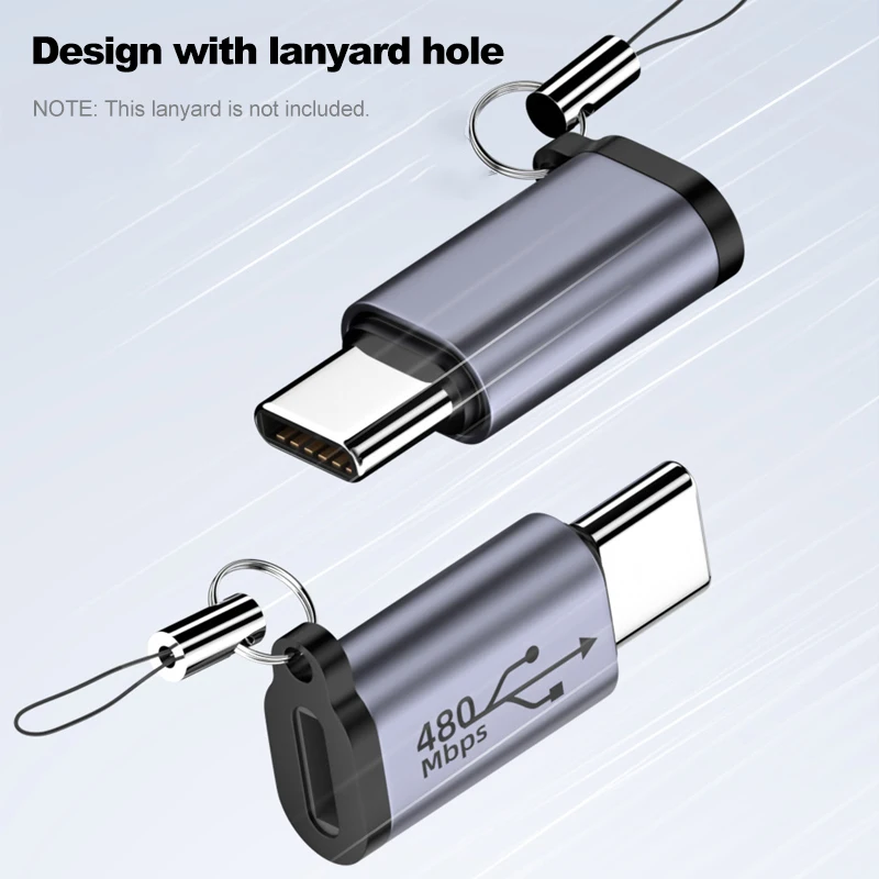 Adaptador USB Tipo-C, Convertidor de Tipo C a Micro USB Macho a USB C Hembra para Xiaomi Samsung, Cable de Datos para Cargador, Adaptador USBC USB C