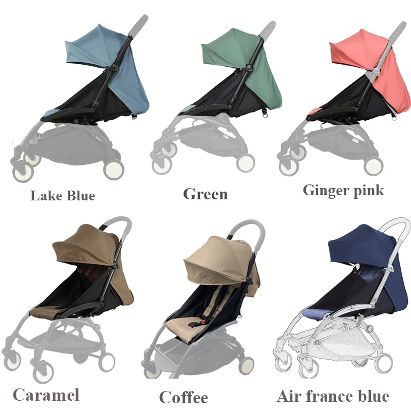 Funda de dosel ajustable de 175 ° para cochecito, accesorios a prueba de agua para Babyzen Yoyo Yoya Pram, parasol, colchón de asiento, 3 unidades por juego
