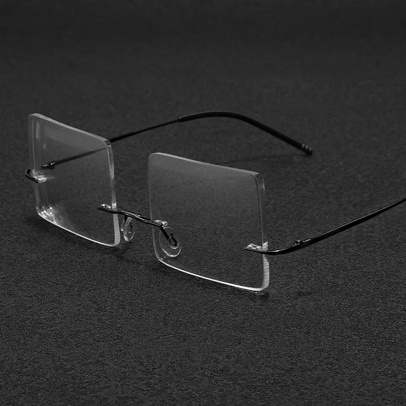 Gafas especiales para jugar al billar, gafas sin marco de alta definición para hombres, gafas graduadas de titanio puro ultraligeras