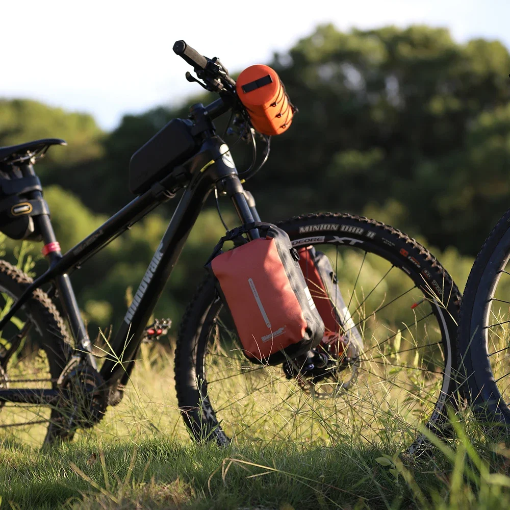 Rhinowalk, 2 uds., bolsa para horquilla de bicicleta, liberación rápida, impermeable, 4L, 6L, paquete frontal de bicicleta, bolsa para vehículo Scooter Eléctrico