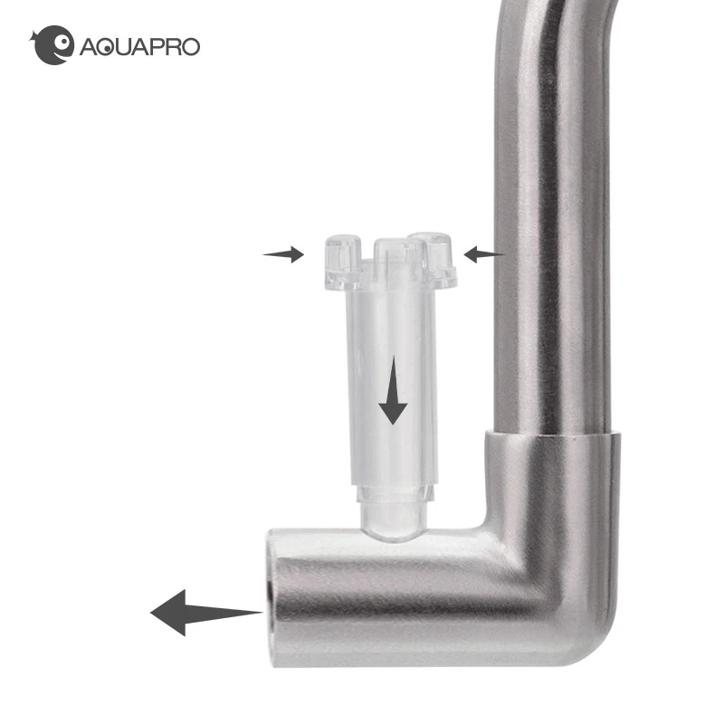 AQUAPRO-Mini tubos de espumadera de entrada y salida de acero inoxidable, filtración profesional, accesorios para acuario, peceras, suministros para pecera