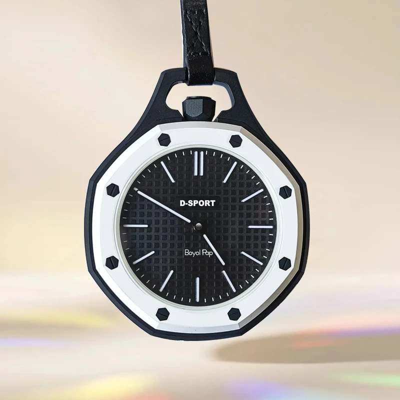 Nuevo Reloj de Bolsillo Octagonal con Cadena para Hombre y Mujer, Reloj Colgante Casual de Cuarzo, Reloj de Pulsera con Colgante de Moda en Color Caramelo