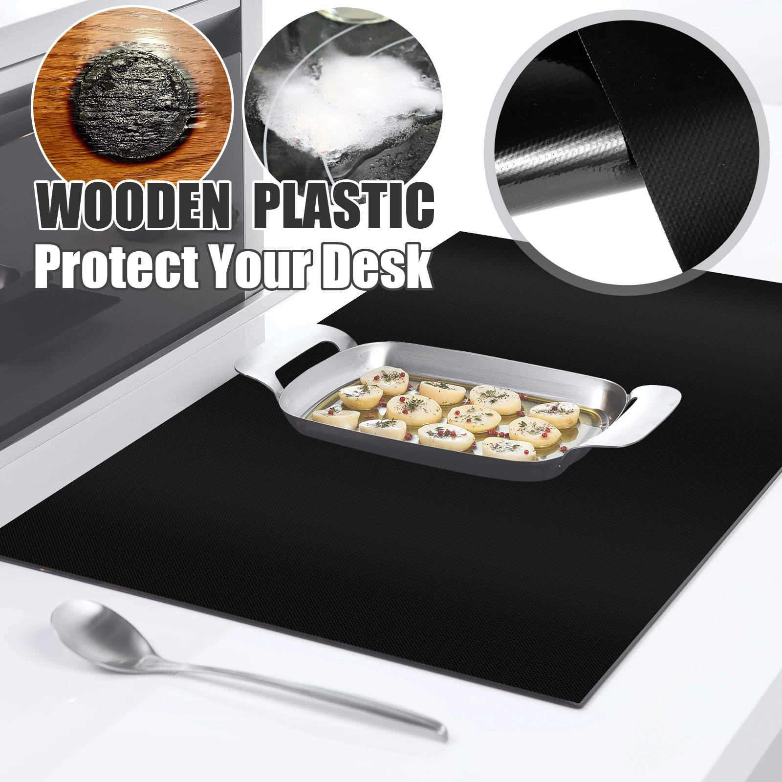 Estera protectora para placa de inducción, estera de silicona para cocina, tabla de cocina de inducción, almohadilla antiadherente resistente al calor, cubierta para encimera de cocina
