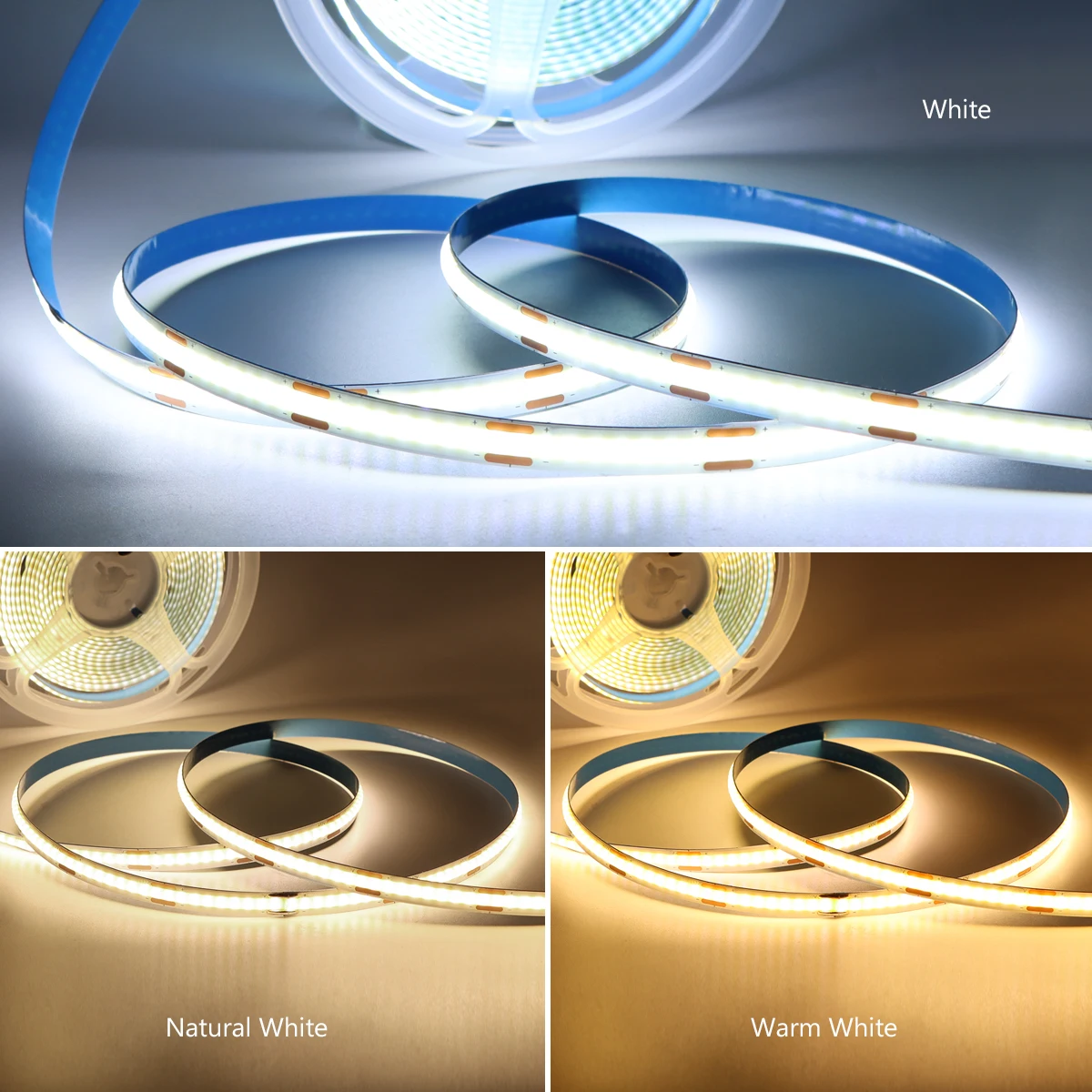 Tira de luces LED COB con Sensor de movimiento, cinta de iluminación impermeable para armario de cocina, 320 LED/M, 5V, USB, barrido manual
