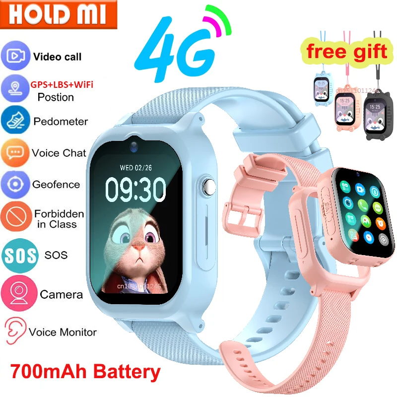 Reloj inteligente para niños 4G GPS WIFI Video llamada Monitor SOS rastreador ubicación teléfono reloj niños Smartwatch cámara niños niñas regalos