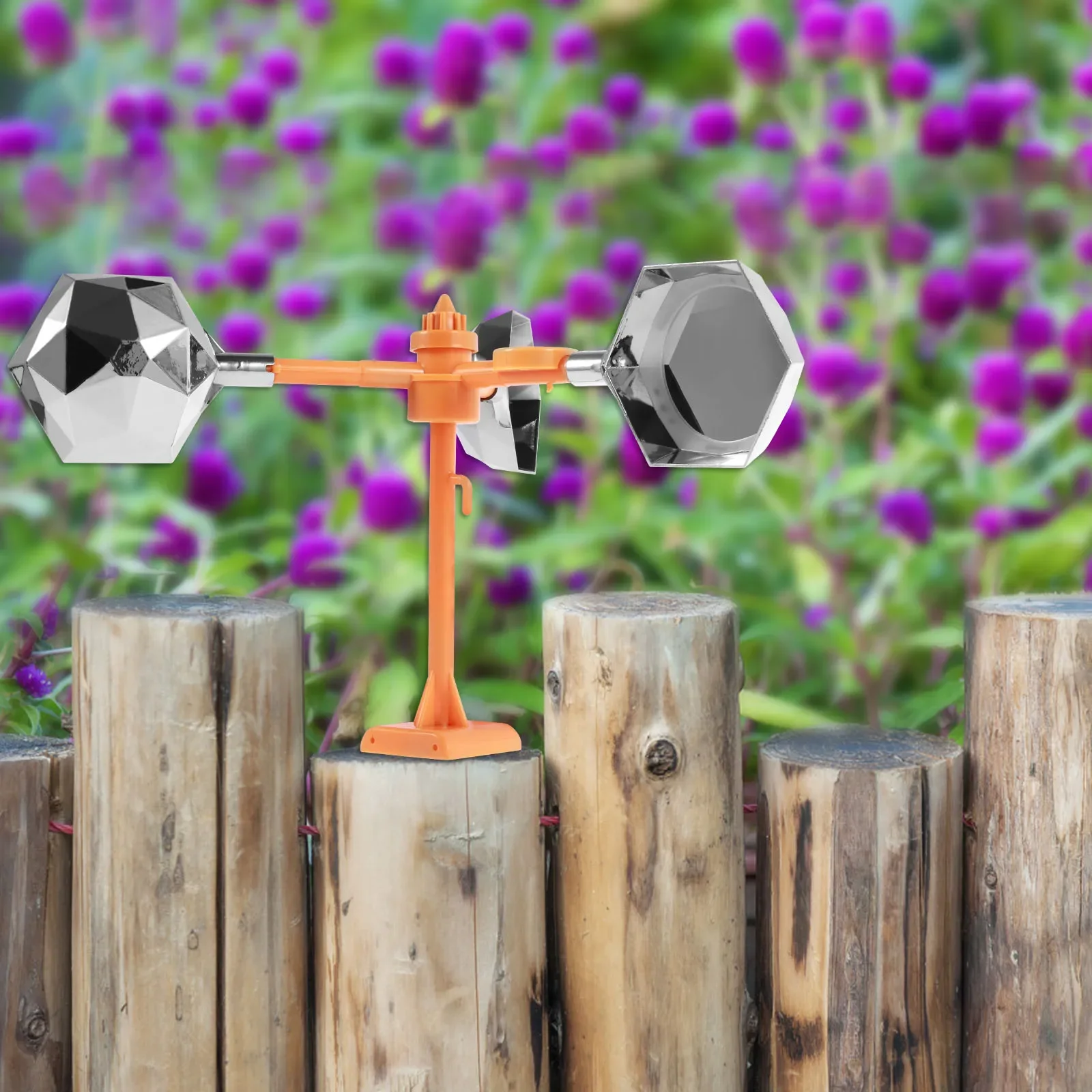 Repelente de aves con energía eólica, repelente de aves giratorio de 360 grados, espejo, diseño reflectante, suministros de jardinería retráctil para asustar a los pájaros