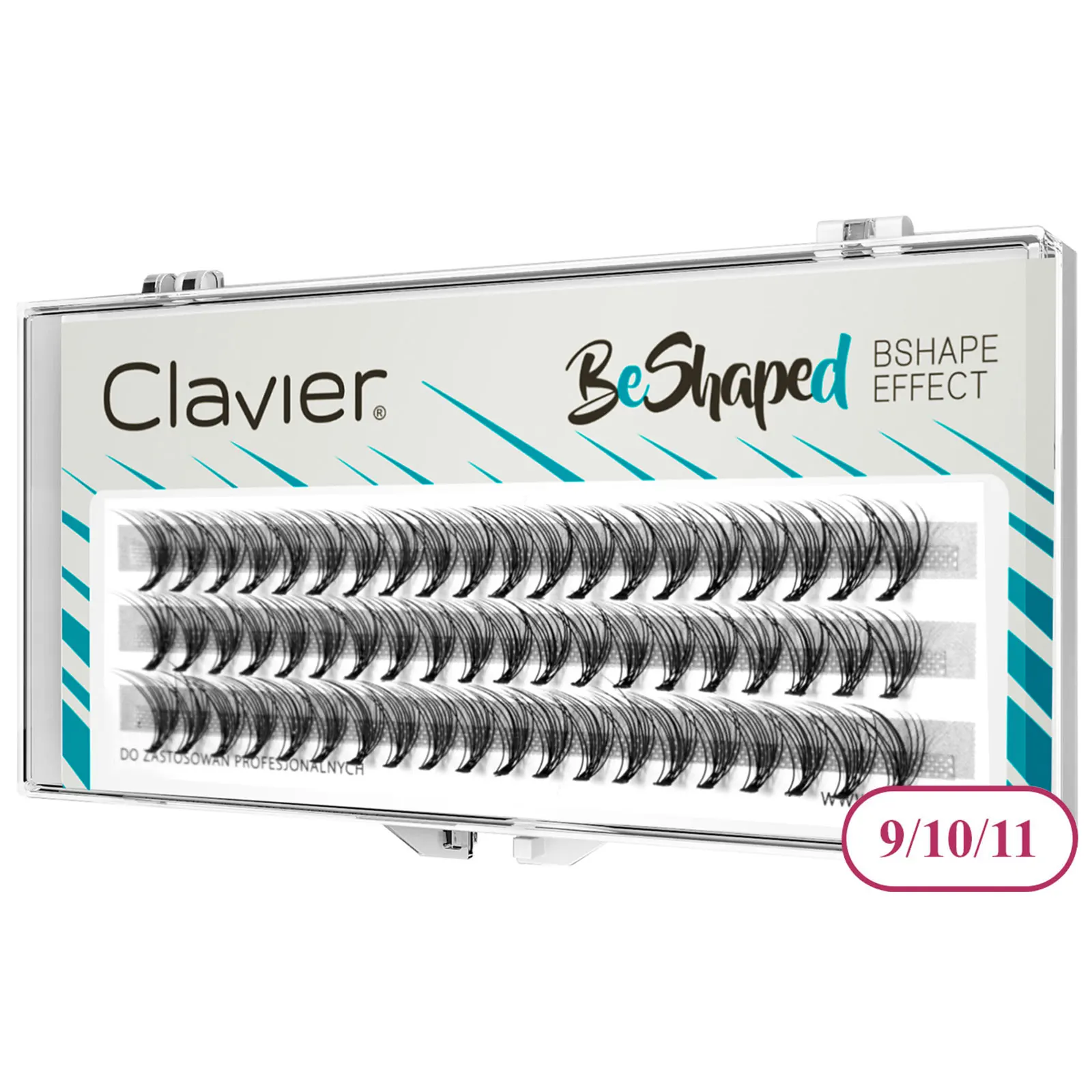 Juego de pestañas en forma de Clavier, pestañas de mechones naturales extraordinarios, pestañas de racimo más suaves de seda sintética, 10 cajas por juego