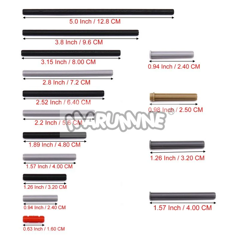Bloques de tecnología MOC de 120 Uds., varillas de eje transversal, accesorios de ladrillos de alta tecnología compatibles con 32062 4519 24316 6587 87083 3706