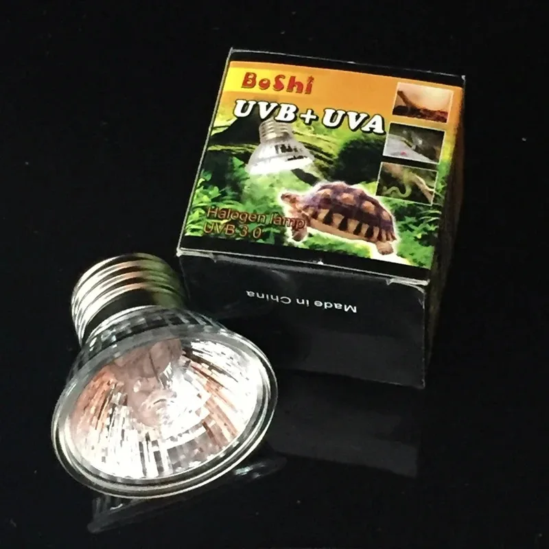 Lámpara de calor para reptiles UVA + UVB espectro completo 25/50/75w reptil lagarto serpiente tortuga mascota para tomar el sol bombilla Uv adecuada para Base de lámpara E27