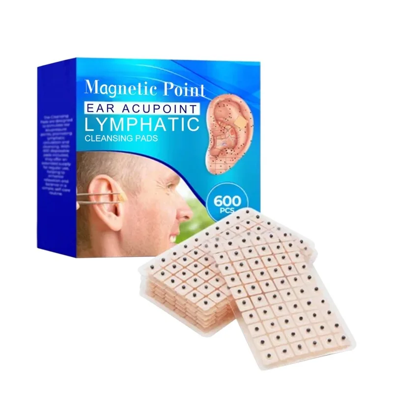 Parches linfáticos de acupuntura para oreja, punto magnético, alivia la hinchazón linfática, terapia de acupuntura para perder peso, belleza, cuidado corporal