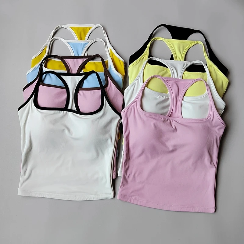 Camiseta sin mangas de Pilates para mujer, Sujetador deportivo de realce, sujetadores de Fitness transpirables huecos, chaleco de Yoga para gimnasio, camisetas sexis para correr, ropa deportiva