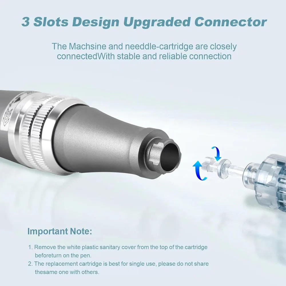 Dr.Pen M8 Dermapen Inalámbrico, Máquina de Microagujas Fácil de Usar en Casa, Incluye 7 Agujas de 16 Pines, 5 Agujas de 36 y 42 Nano Pines, Longitud de 0.25 mm