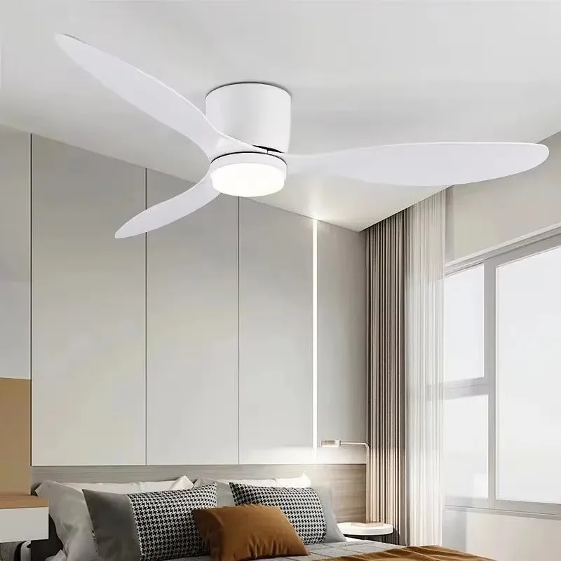 42 ventiladores de techo de 52 pulgadas con luces Led 3 colores 6 velocidades ventiladores de Motor CC Control remoto ventiladores decorativos de piso bajo con iluminación