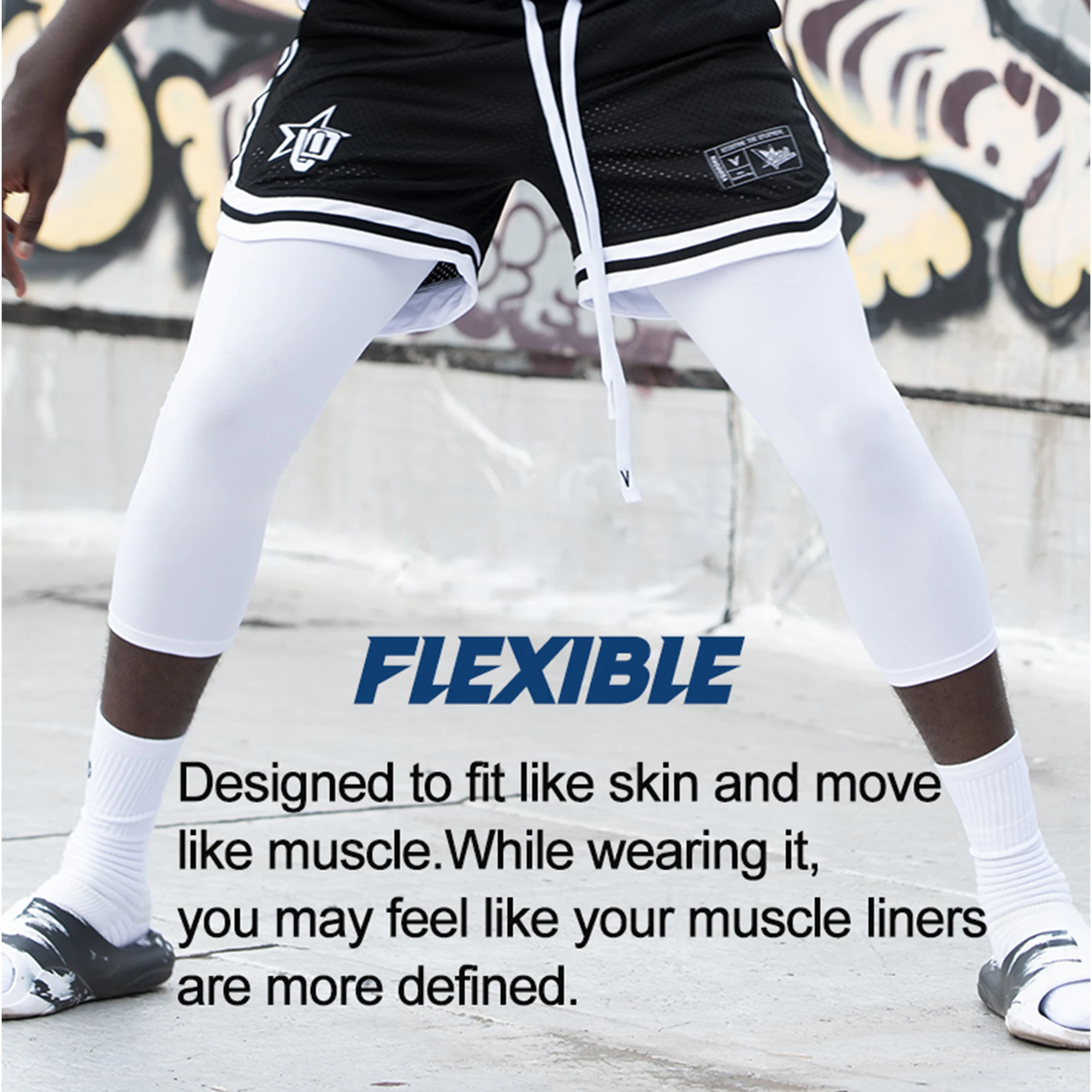 Pantalones de compresión para hombre, mallas frescas y secas, capa base deportiva, mallas para correr, pantalones cortos activos de entrenamiento atlético