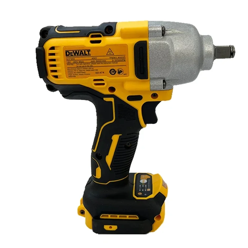 Llave de impacto inalámbrica sin escobillas Dewalt DCF892 de alto torque para batería de 18V, herramienta eléctrica de 812N.m, llave de torque portátil y potente.