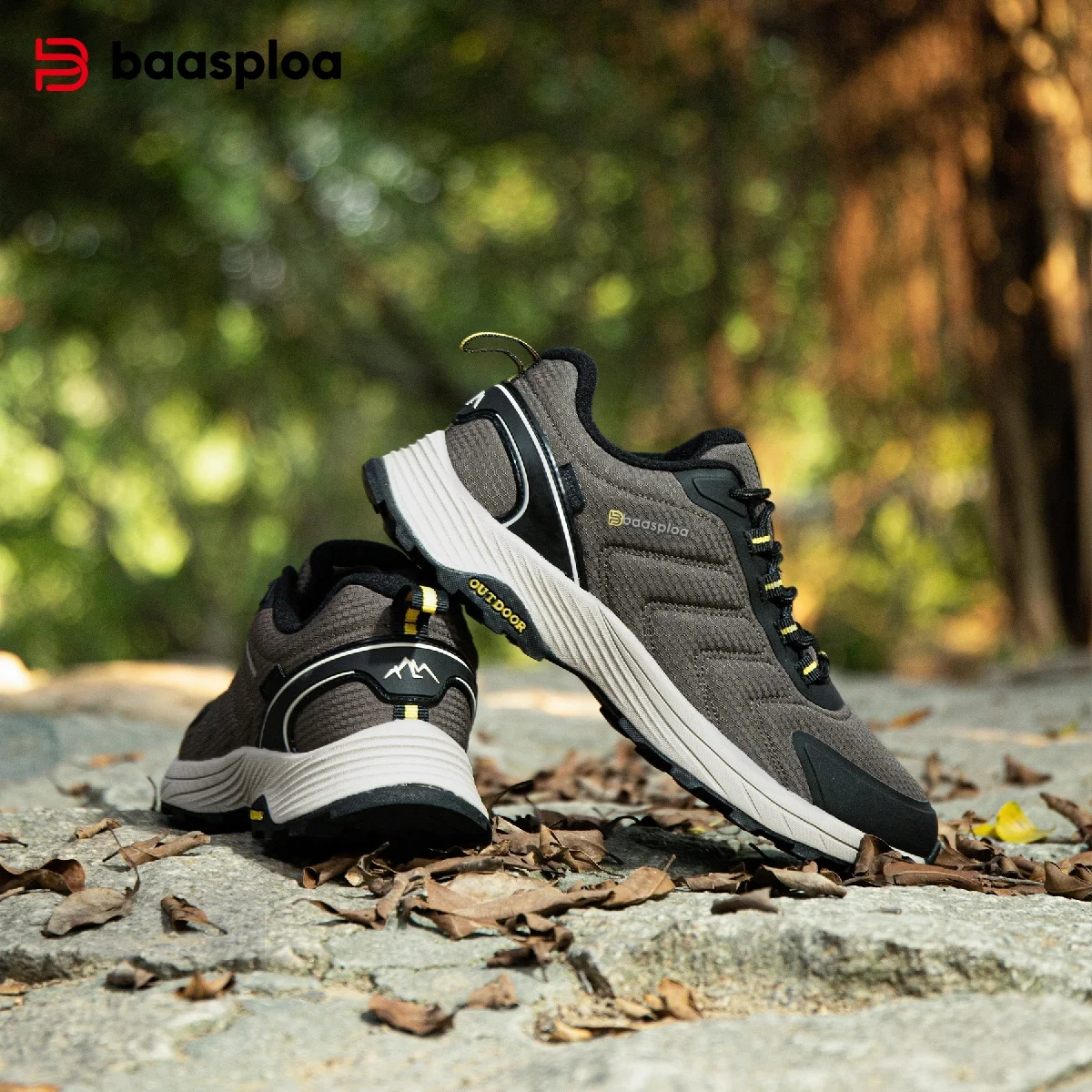 Baasploa, zapatos de senderismo para hombre, marca de alta calidad, zapatillas de deporte para escalada y senderismo al aire libre, antideslizantes, cómodas, impermeables, zapatos deportivos