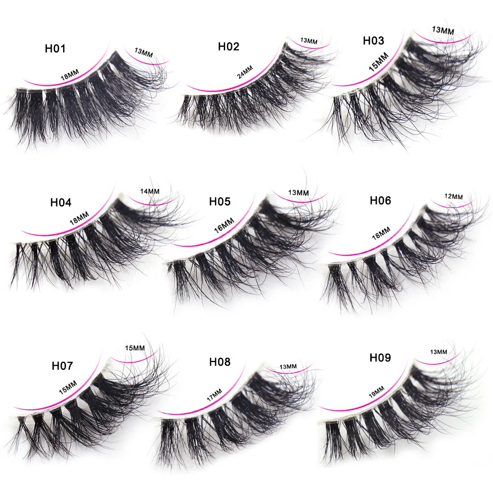 Pestañas postizas 3D de visón Natural, extensiones de pestañas postizas entrecruzadas, maquillaje, venta al por mayor