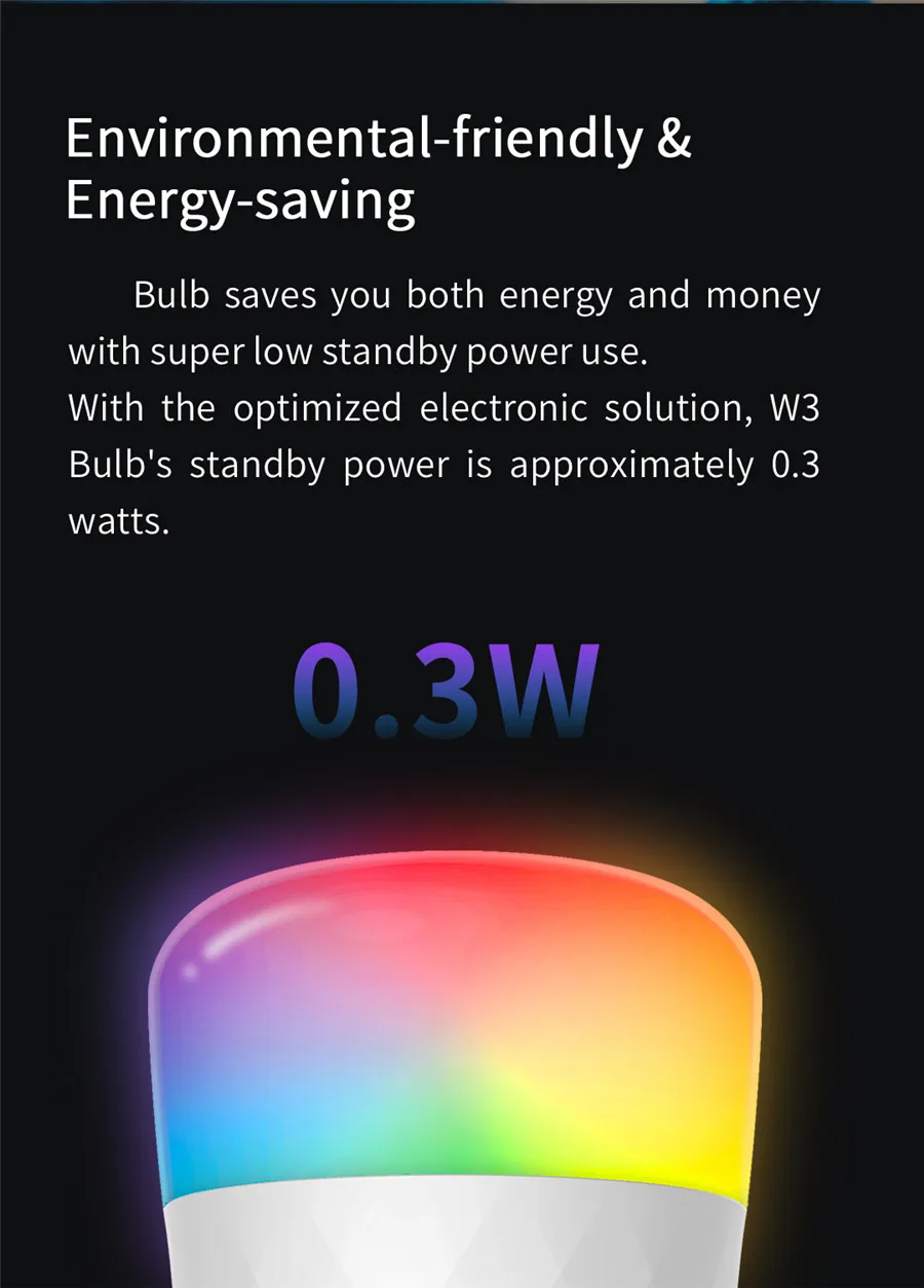 Yeelight bombilla LED inteligente W3 E26 Color/luz ambiental blanca Wifi Control de voz 1700K ~ 6500K para Mi Home Alexa Google SmartThings