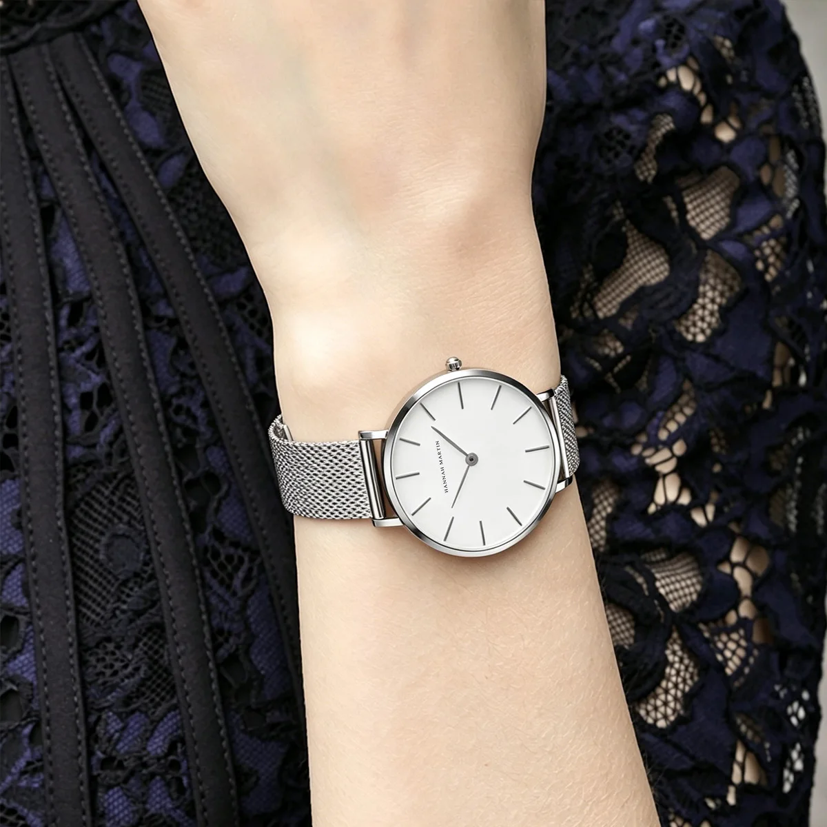 Reloj HANNAH MARTIN para Mujer, Estilo Nórdico Minimalista, Movimiento de Cuarzo Japonés, Resistente al Agua 3 Bar, 36 mm, Oro Rosa Completo, Dropshipping