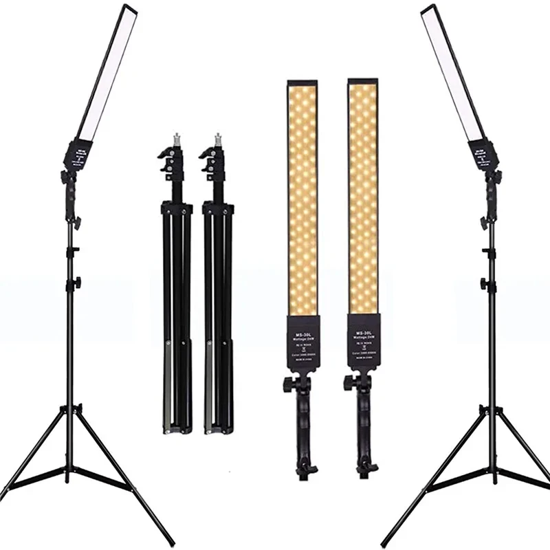 Kit de iluminación LED para estudio de fotografía, luces ajustables con trípode de soporte, para relleno de Vídeo fotográfico, Lam 3200K-5500K