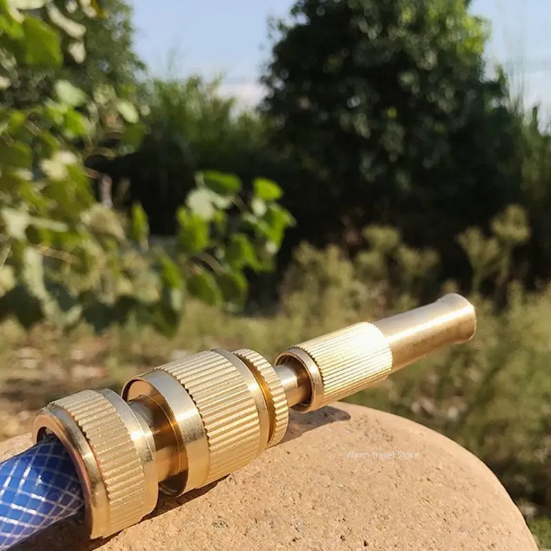 Boquilla de pulverización, pistola de agua de latón, pulverización directa de alta presión, conector rápido, manguera para el hogar, aspersor de jardín de presión ajustable