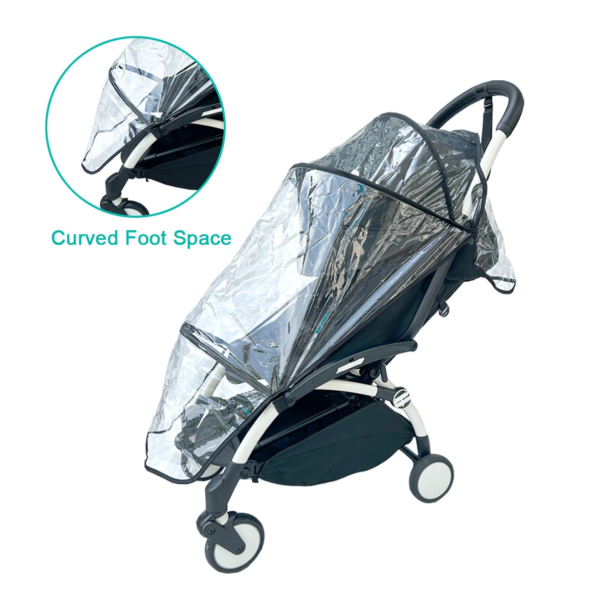 Cubierta de lluvia para cochecito para Babyzen YOYO/YOYO+/YOYO2 y Stokke YOYO3 - Protección meteorológica EVA transparente para lluvia, viento, nieve y polvo