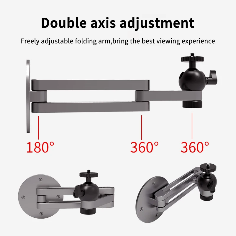 Soporte para proyector Soporte de montaje en pared de aleación de aluminio resistente para artículos universales con orificio para tornillo de 1/4 pulgadas XGIMI TD Capacidad de carga de 10 kg