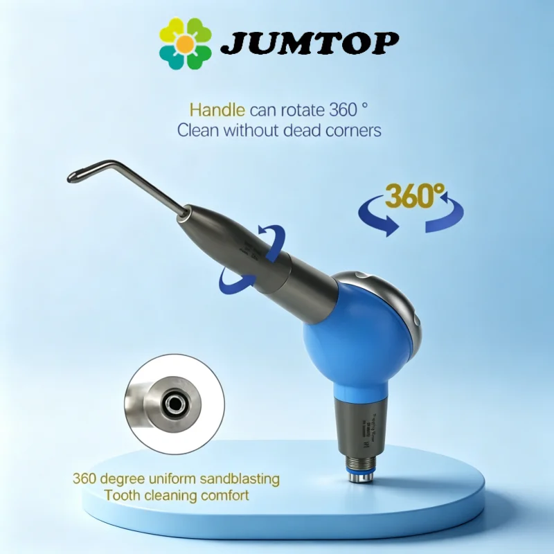Pulidor Dental de Aire JUMTOP, Cuerpo de Titanio, Herramienta de Pulido para Limpieza Dental y Eliminación de Manchas