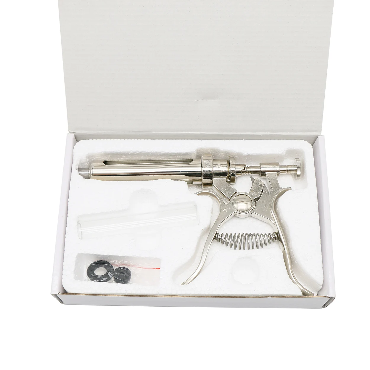 Jeringa de inyección continua para animales veterinarios, pistola de vacunación automática de acero inoxidable de 10/20/50ml para vacas, cerdos y ovejas