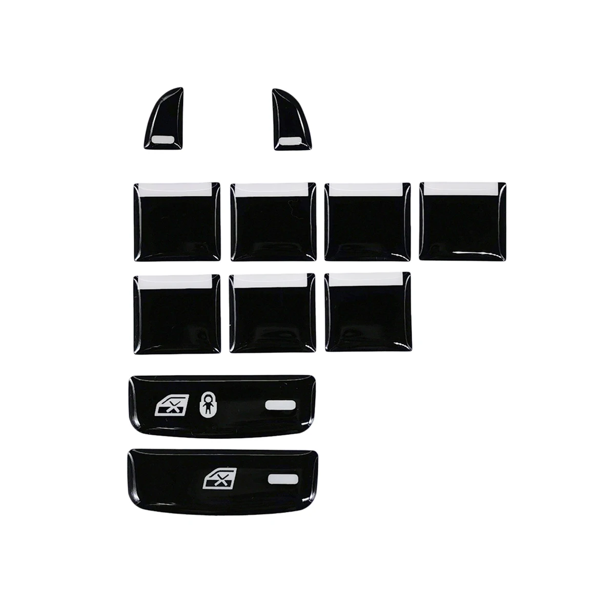 Pegatinas de botón para Jaguar XF, cubiertas negras de 2012 a 2015, accesorios para Jaguar X250, calcomanías de reparación de interruptor de engranaje Interior de CA