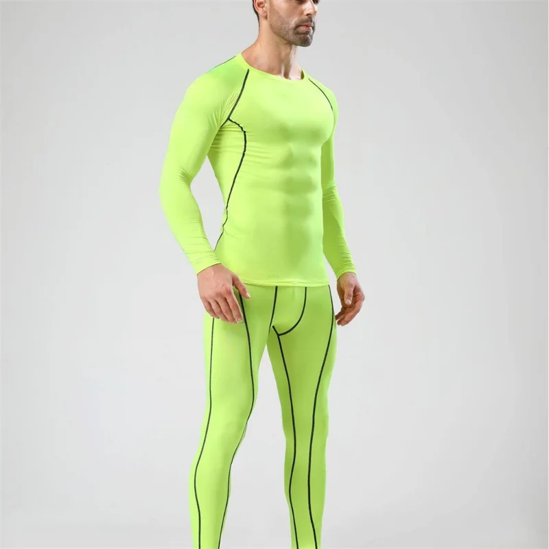Mallas de compresión ajustadas para hombre, pantalones de deporte de secado rápido, para entrenamiento Fitness, correr o Yoga
