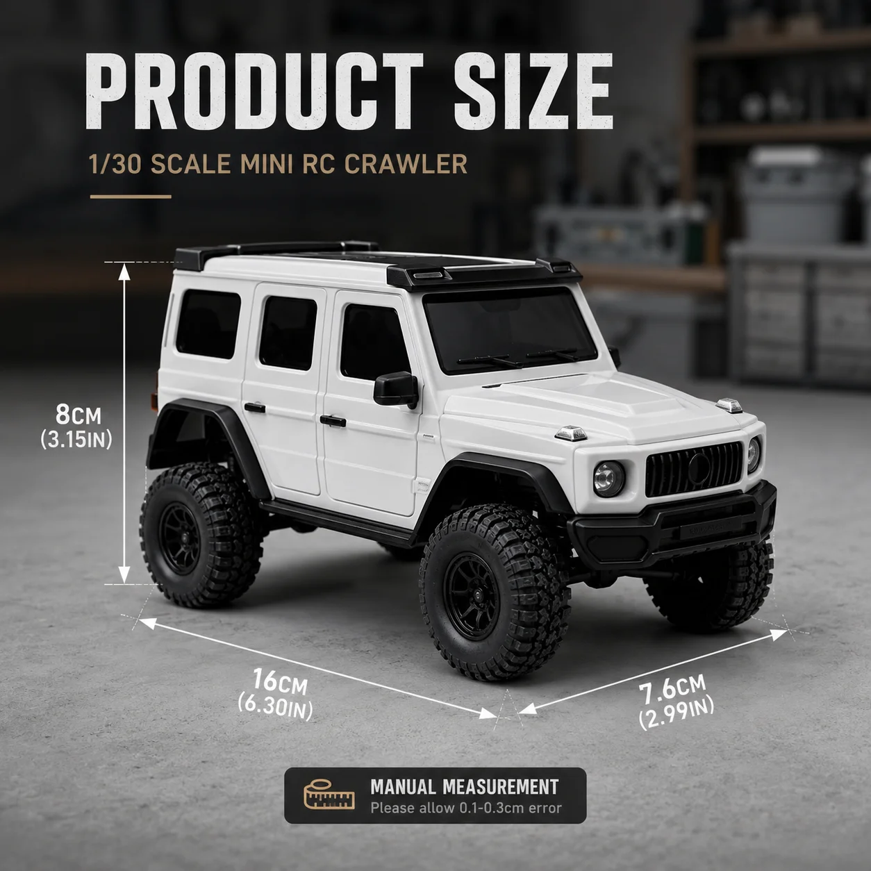 AX30 1:30 Mini RC Rock Crawler 4WD RTR, Modelo a Escala de Camioneta Todoterreno con Control Remoto Totalmente Proporcional