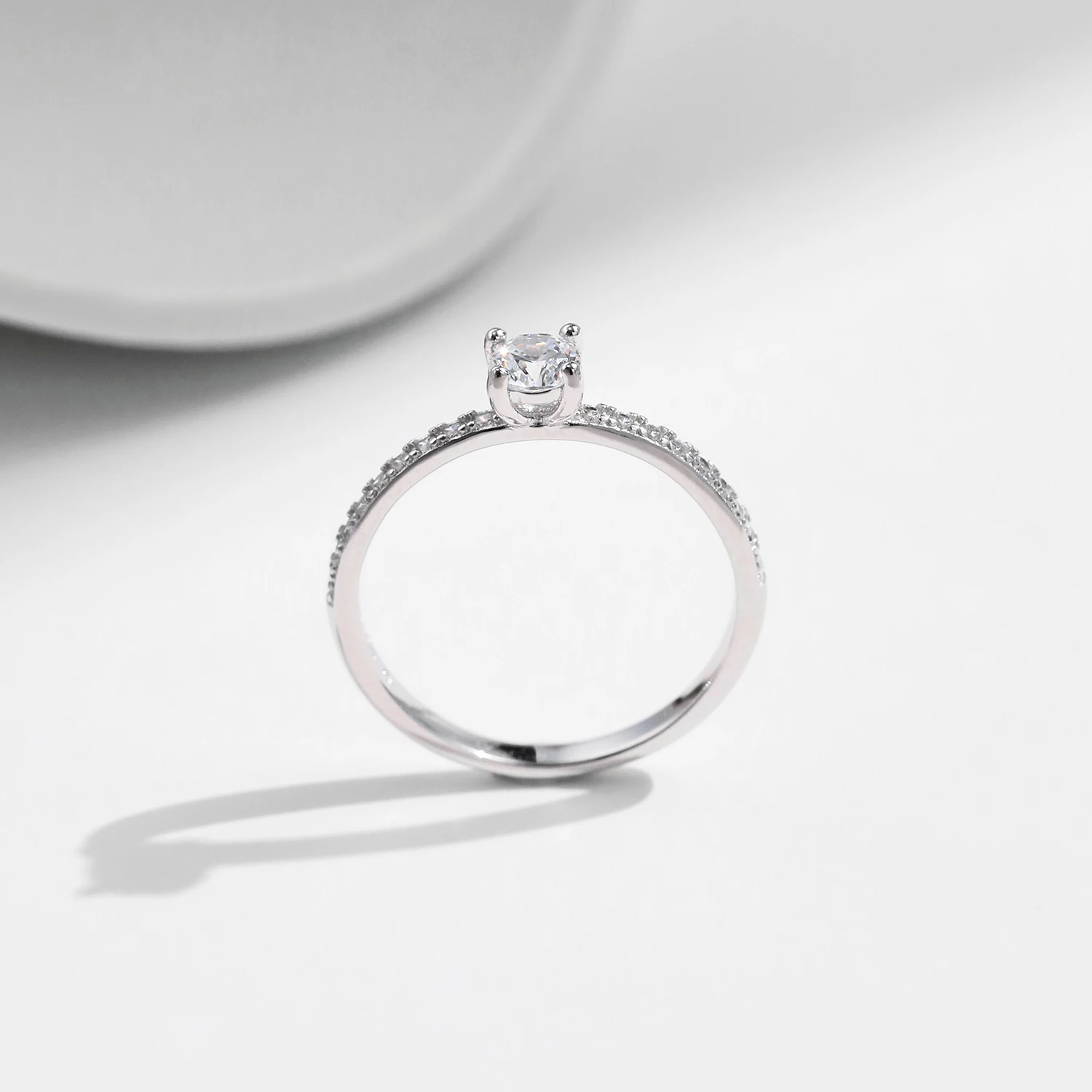 Anillo de moissanita de Color MODIAN D, anillo de diamante de laboratorio de Plata de Ley 925 cuadrado delicado para mujer, joyería llamativa de boda