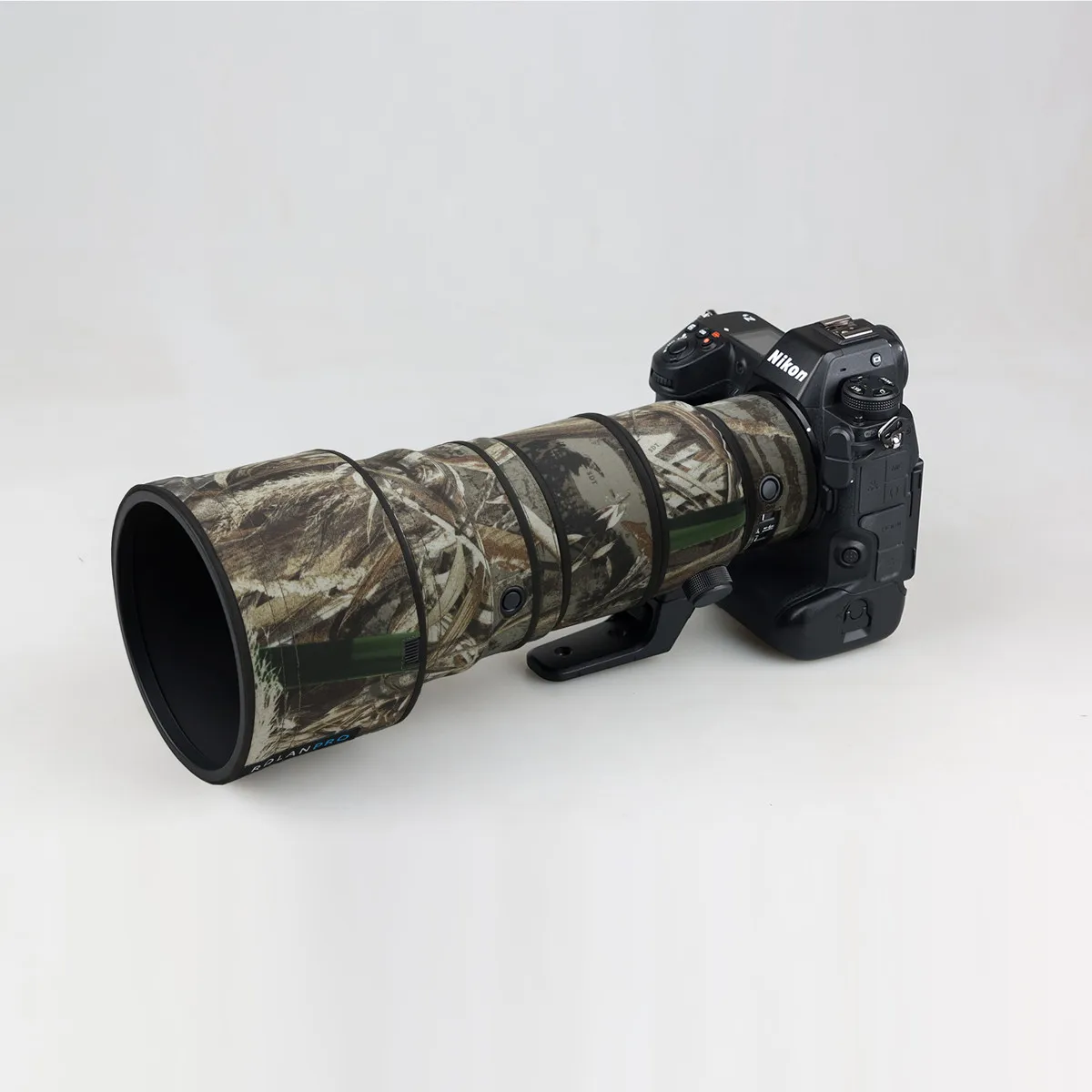 ROLANPRO-abrigo de camuflaje con lente impermeable para Nikon Z 400mm F4.5 VR S, funda protectora para lluvia, funda para pistolas Z400 400 F/4,5