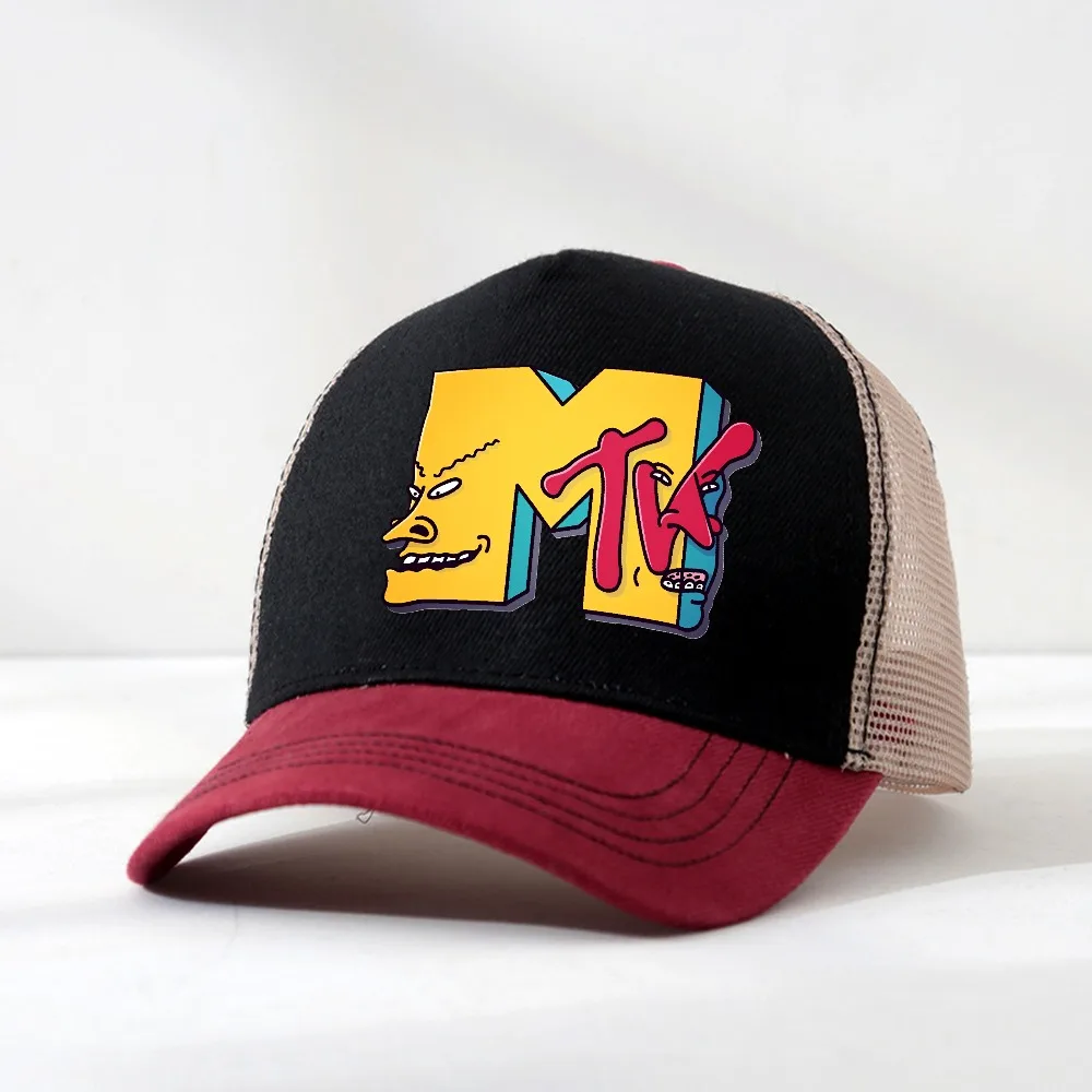 Gorra de béisbol de malla ajustable The Weeknd Mtv Collaboration, gorra trucker transpirable con visera, gorras snapback para exteriores Beavis Butthead