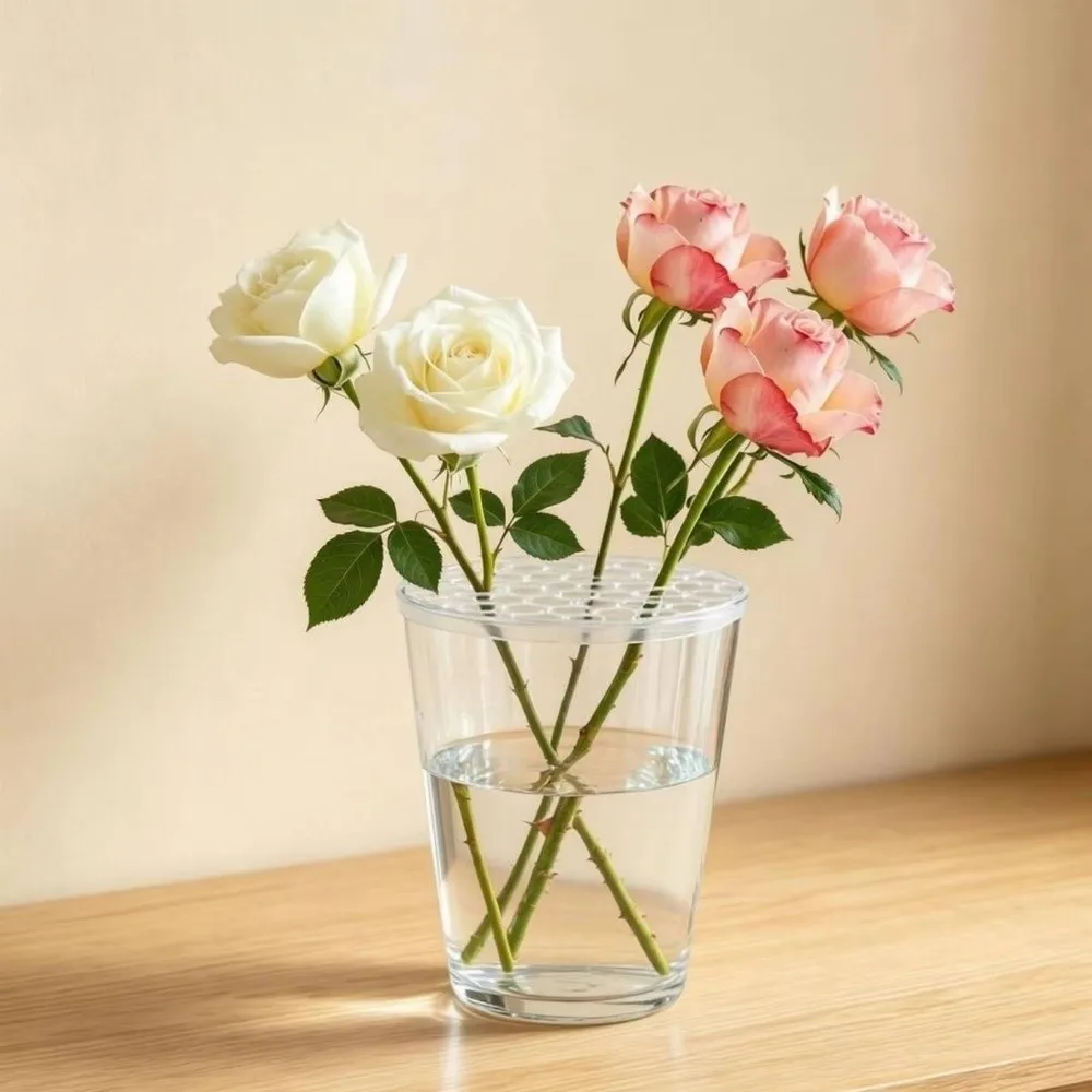Soporte de rejilla para arreglos florales DIY, suministros para arreglos de flores, fijación de plantas con paja, soporte para tallos de flores reutilizable