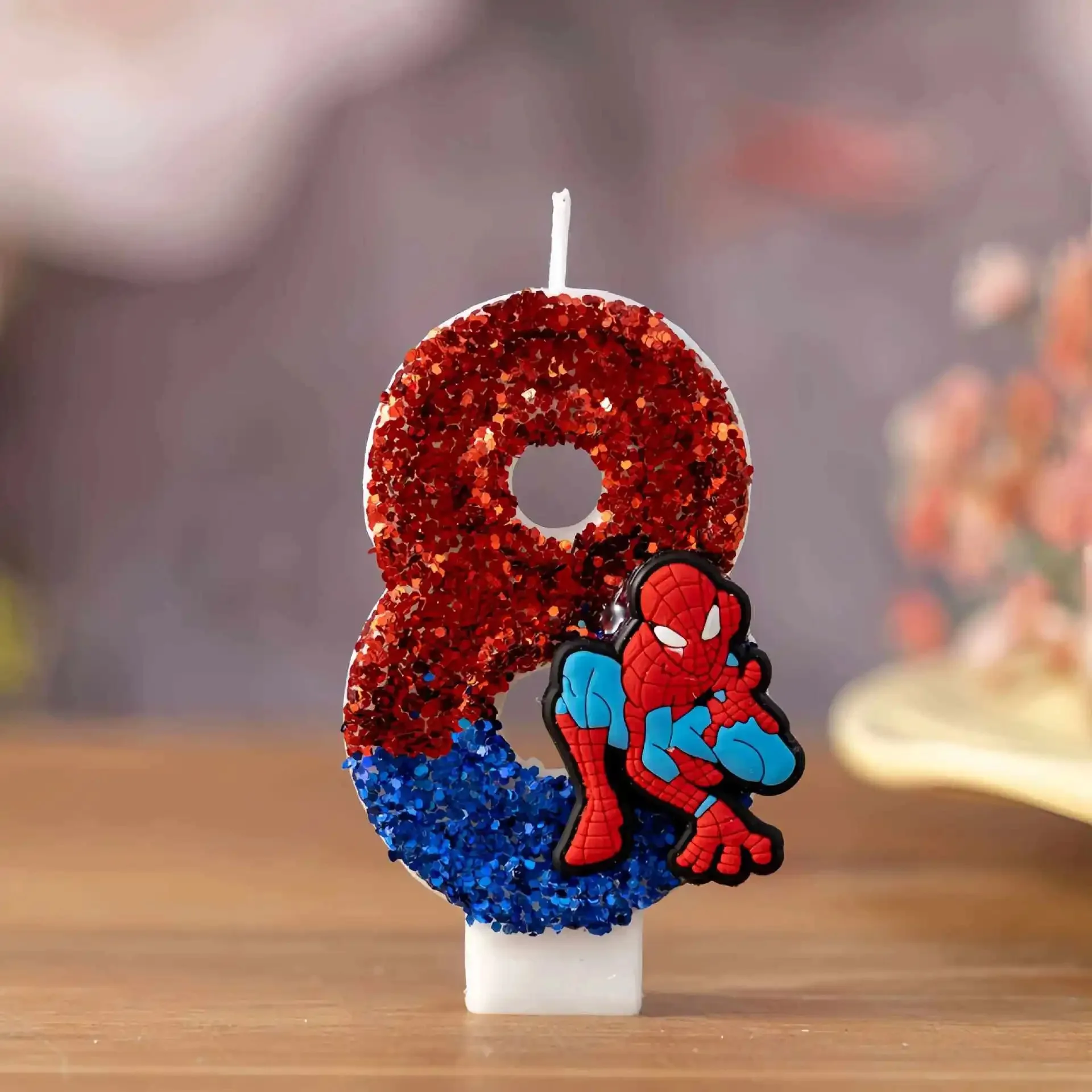 Velas Divertidas de Spiderman, Superhéroe, Números del 0 al 9, Lindas Velas con Patrón de Dibujos Animados para Fiestas de Cumpleaños, Decoración de Pasteles, Regalos para Niños