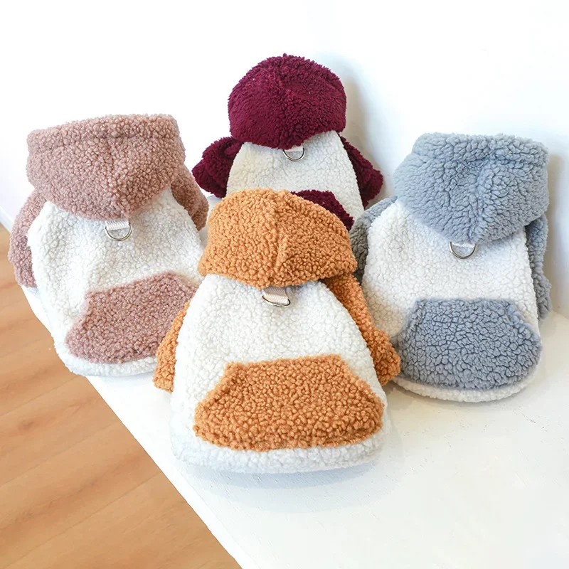 Sudadera con Capucha para Perro o Gato, con Hebilla, Suéter Invernal para Mascotas, para Perros Pequeños, Chihuahua, Poodle, Cachorros, Ropa con Capucha para Mascotas
