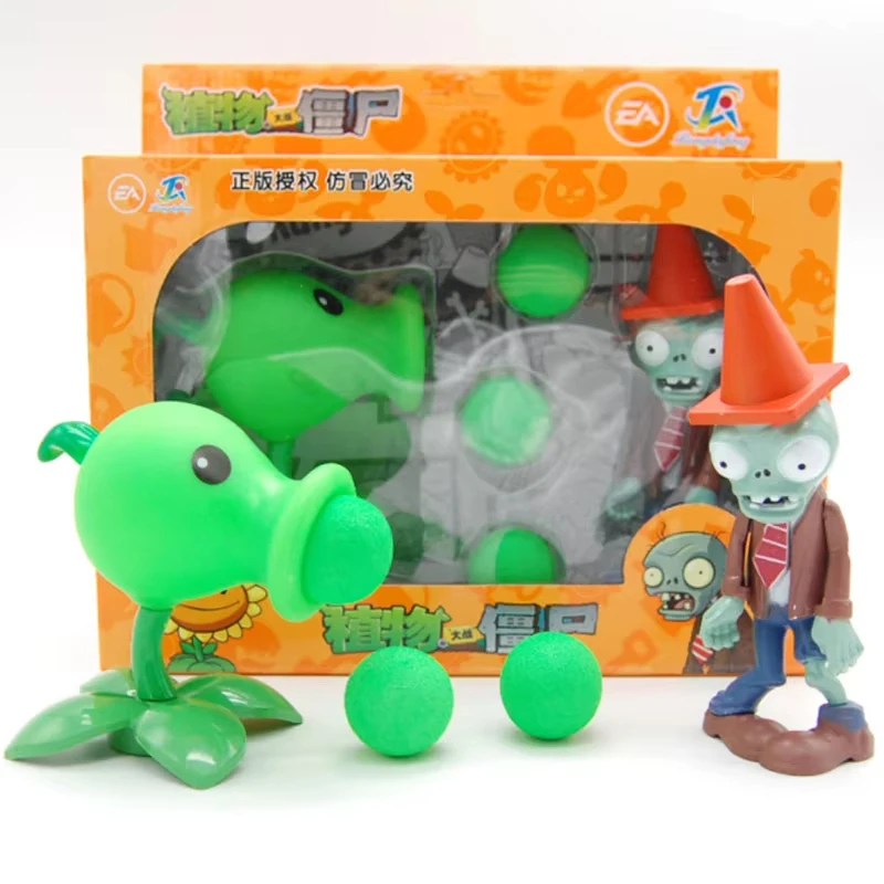 Juego de Juguetes Plants VS Zombies 2, Cactus Peashooter, Coconut Cannon, A.K.E.E., 6 Figuras de Juego de Silicona Suave, Regalo de Cumpleaños