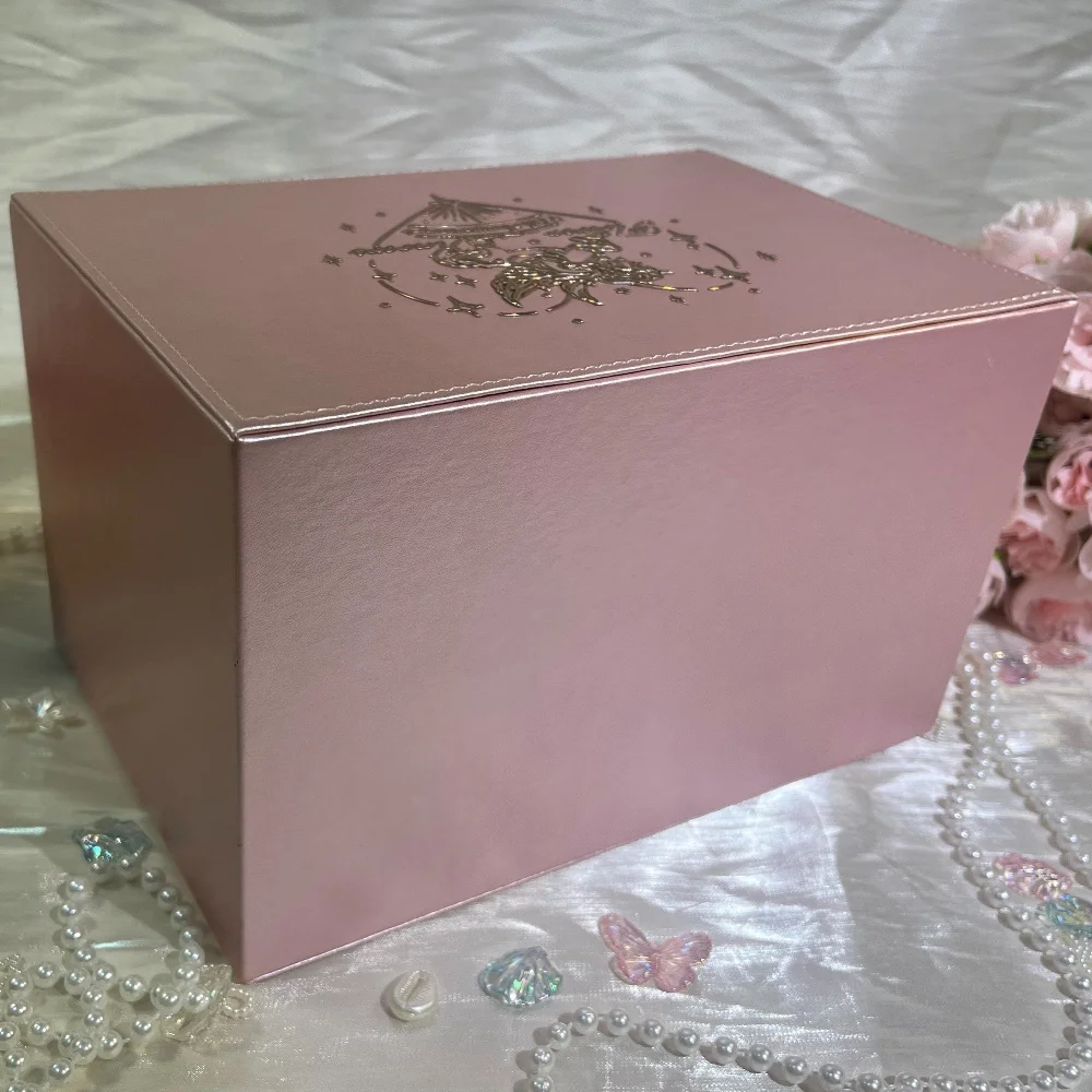 Flower Knows Edición Limitada del 6º Aniversario Caja de Almacenamiento de Doble Capa Rosa Unicornio