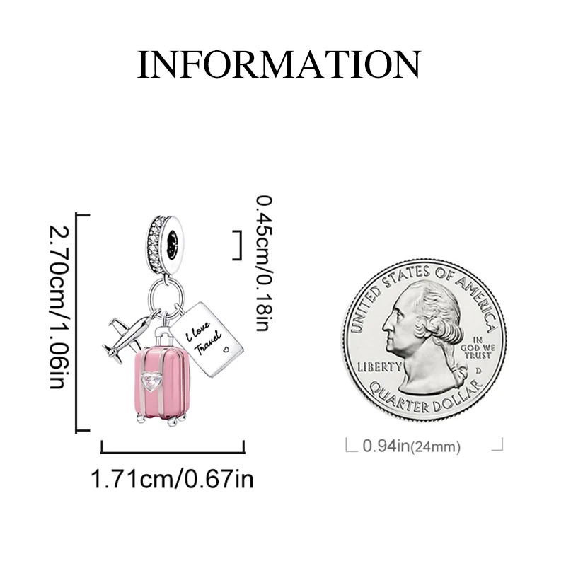 Colgantes de plata de ley 925 con circonita, abalorios de corazón rojo con forma de pata, compatibles con pulseras y brazaletes originales, joyería fina DIY para mujer