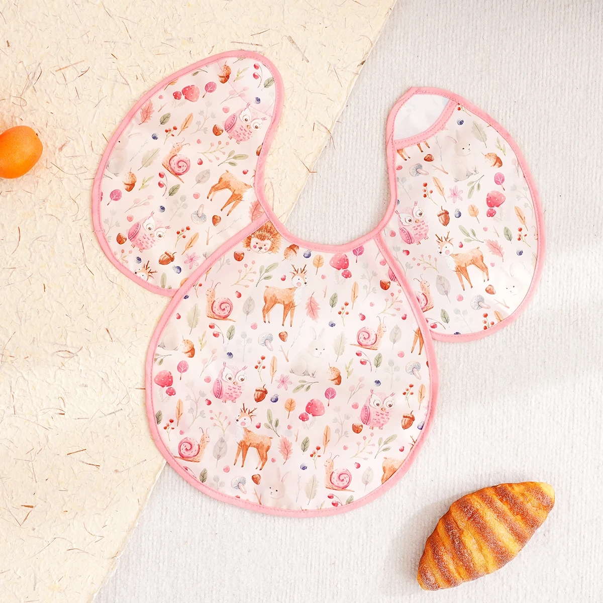 Elinfant nuevo patrón de moda impermeable bolsillo almuerzo Baberos de alimentación Baberos de bebé reutilizables lindo niños delantal de bebé niños paños para eructar