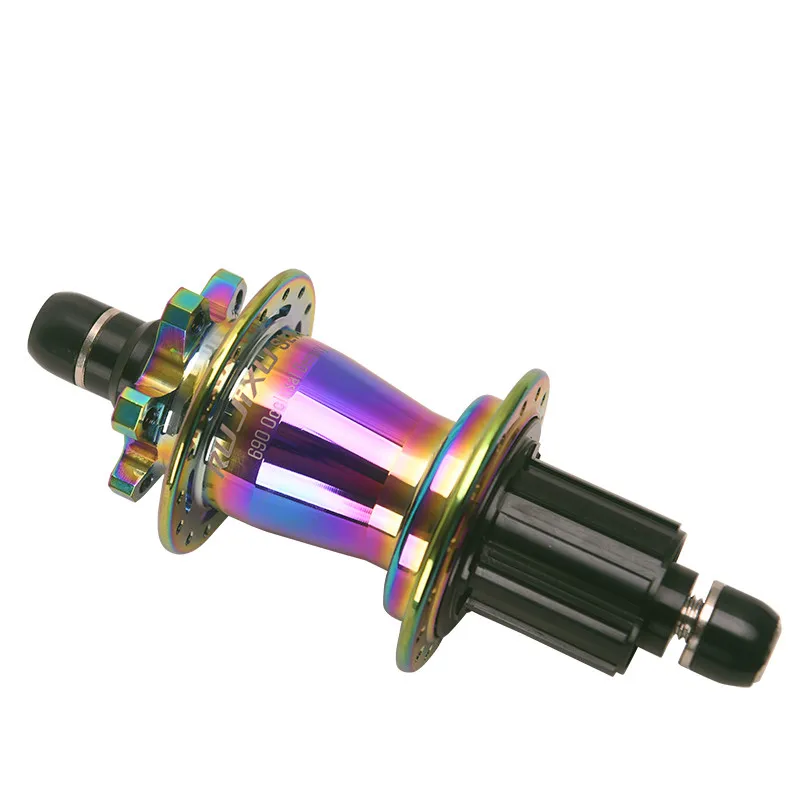 RUJIXU-Dirt Jump Hub, cerraduras de una sola velocidad, mecanizado de aleación de aluminio, 32 agujeros, 135x10 mm, buje de bicicleta DJ MTB, 6 garras, 2 dientes, BMX