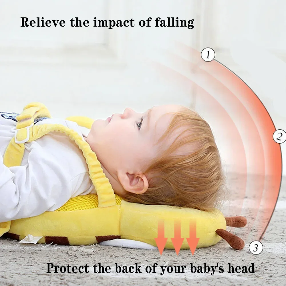 Cojín Protector de cabeza para bebé, mochila de protección contra el desgaste, espalda de seguridad ajustable para caminantes