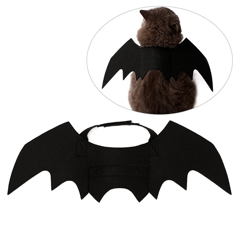 Ropa bonita para mascotas de Halloween, arnés con alas de murciélago negro, disfraz, Cosplay, gato, perro, fiesta de Halloween para suministros para mascotas