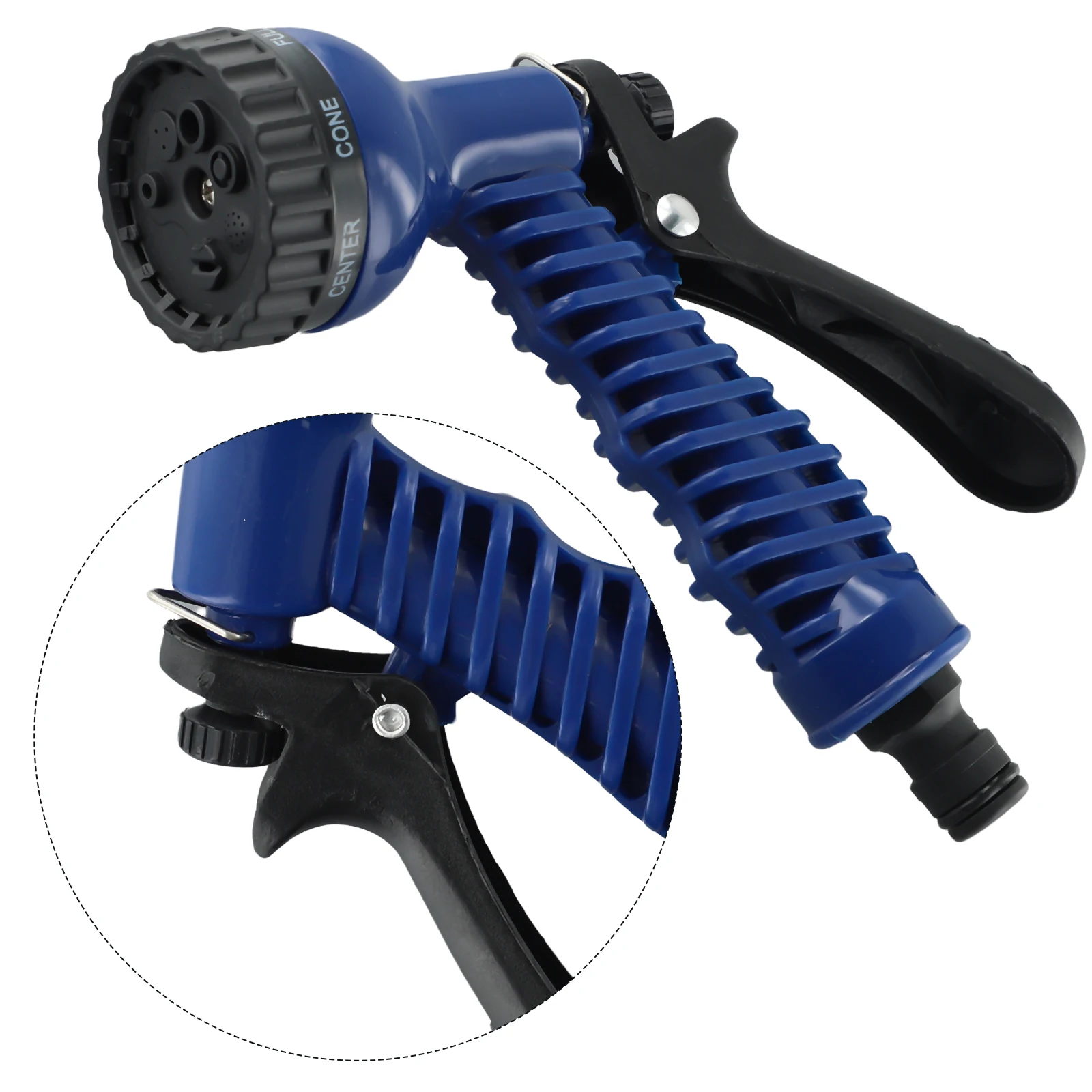 Equipo de riego de jardín, aspersor de manguera para limpieza de coche, aspersor de manguera de alta presión verde de plástico