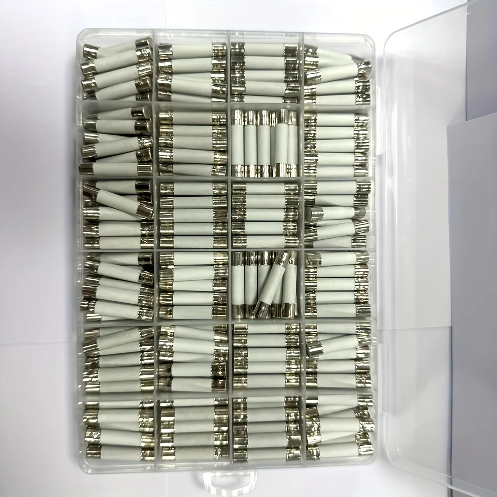 240 unids/caja 24 valores 6x30mm fusible cerámico de soplado rápido 250V 0.1A 0.2A 0.5A 1A 1.5A 2A 2.5A 3A 3.15A 4A 5A 6A 10A 15A 20A 25A30A